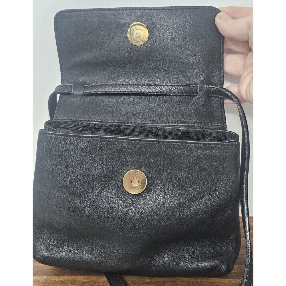 Paloma Picasso Vintage Black Soft Italian Leather Shoulder Crossbody Bag - Picture 4 of 13